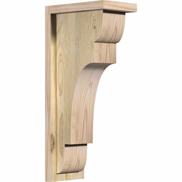 Ekena Millwork New Brighton Rough Sawn Corbel w/Backplate, Douglas Fir, 6"W x 10"D x 22"H COR06X10X22NEB01RDF - main
